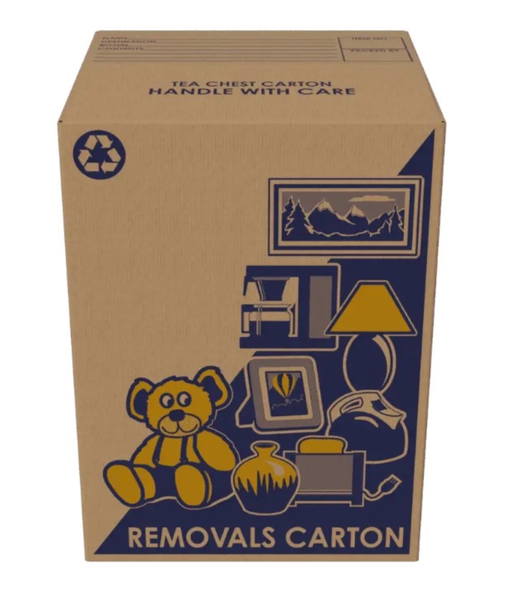 The #1 Removal Box for moving with a twin cushioned design for strength and protection. The box also includes a dedicated contents label area to identify contents quickly.